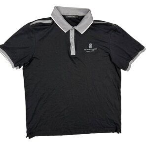 Bugatchi Polo Shirt Short Sleeve Pima Cotton Ritz Carlton Black Large